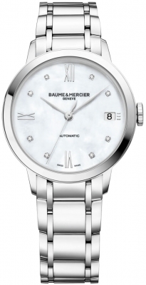 Buy this new Baume & Mercier Classima Automatic 34mm 10496 ladies watch for the discount price of £2,075.00. UK Retailer.