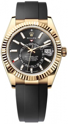 Rolex Sky Dweller 42mm 336238 Black Oysterflex watch