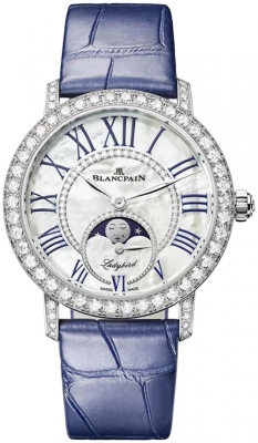 Buy this new Blancpain Ladybird Automatic Moonphase 34.9mm 3662-1954-55a ladies watch for the discount price of £27,810.00. UK Retailer.