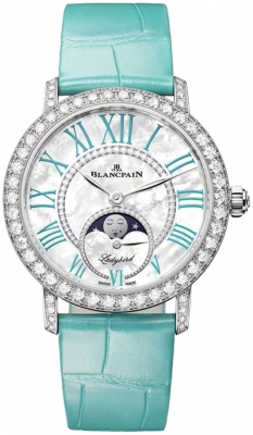 Buy this new Blancpain Ladybird Automatic Moonphase 34.9mm 3662a-1954-55a ladies watch for the discount price of £29,250.00. UK Retailer.