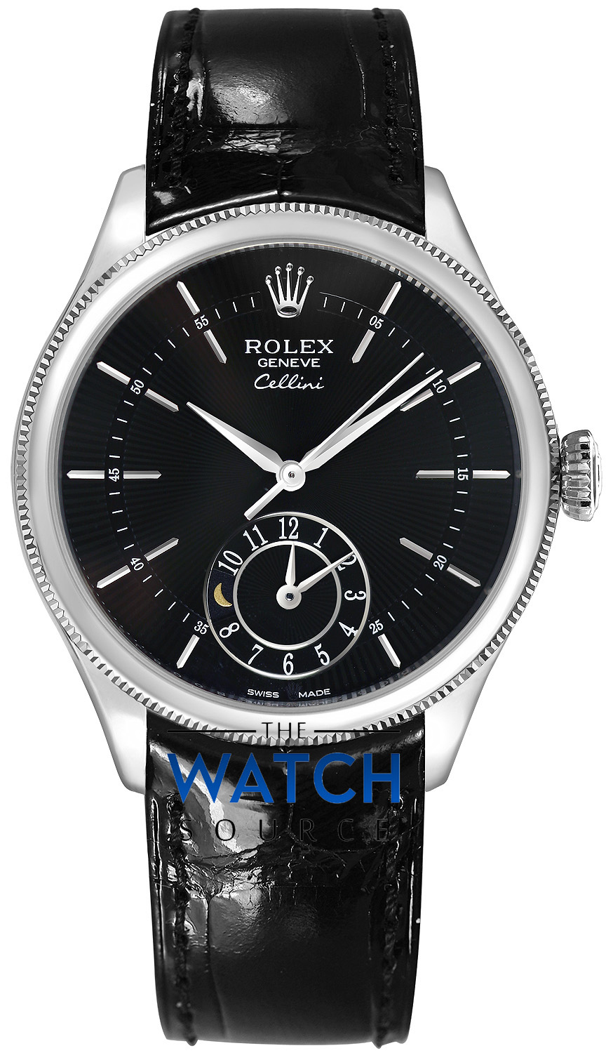 Buy this new Rolex Cellini Dual Time 39mm 50529 Black mens watch