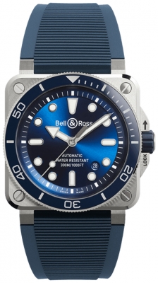 Buy this new Bell & Ross BR03-92 Diver 42mm BR03A-D-BLU-ST/SRB mens watch for the discount price of £3,154.00. UK Retailer.