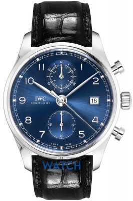 Buy this new IWC Portugieser Chronograph Classic 42mm IW390303 mens watch for the discount price of £9,225.00. UK Retailer.