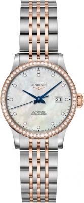 Buy this new Longines Record 30mm L2.321.5.89.7 ladies watch for the discount price of £4,887.00. UK Retailer.