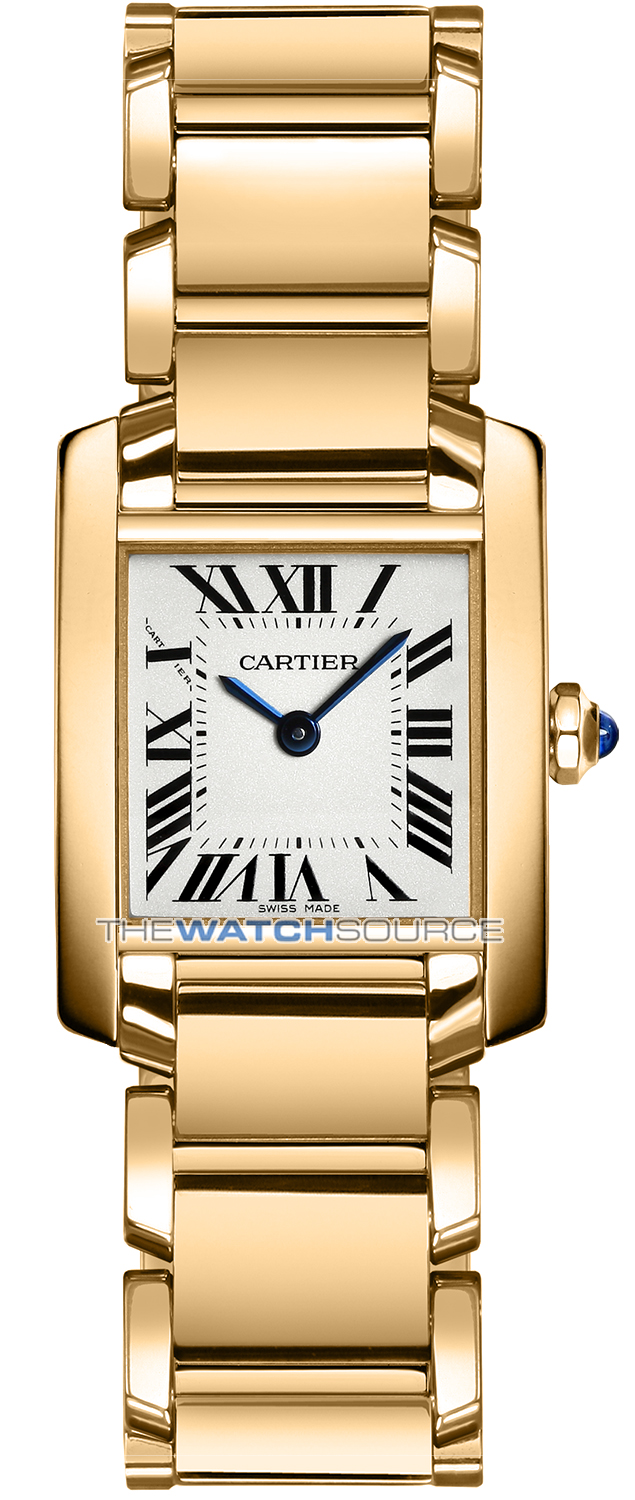 Cartier Tank Francaise Ladies Watch Small Quartz Yellow Gold Silver Dial  Bracelet WGTA0031 - BRAND NEW