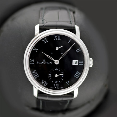 Pre-owned Blancpain Villeret 8 Days Manual Wind 6614-3437-55b