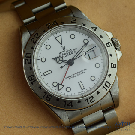 Pre-owned Rolex Explorer 16570 White Dial