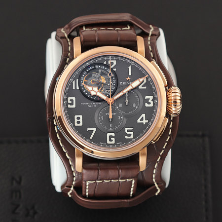 Pre-owned Zenith Pilot Type 20 Tourbillon 87.2431c.4035/91.c742