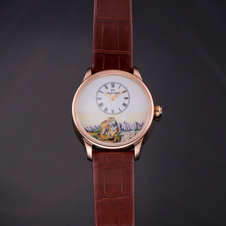 Pre-owned Jaquet Droz LIMITED EDITION TIGER Les Ateliers d'Art 43mm J005033297