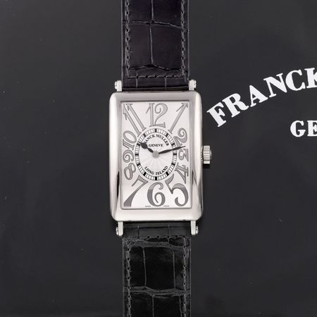 Pre-owned Franck Muller Long Island Quartz 1002 QZ REL AC Silver