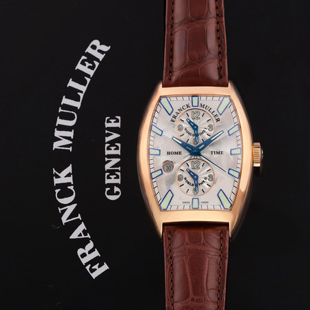 Pre-owned Franck Muller Cintree Curvex Master Banker Date 8880 MB SC DT IND 5N Silver