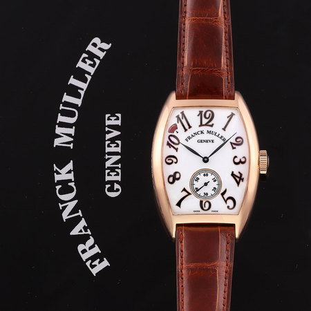 Pre-owned Franck Muller Cintree Curvex 7 Day Power Reserve 7885 B S6 PR EMA 5N White