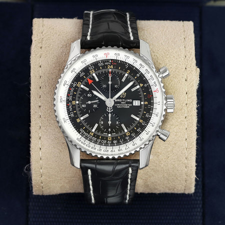 Pre-owned Breitling Navitimer 1 Chronograph GMT 46 a24322121b2p2