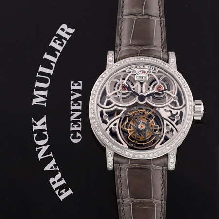 Pre-owned Franck Muller Giga Tourbillon Round 48mm 7048 T G SQT BR D WG