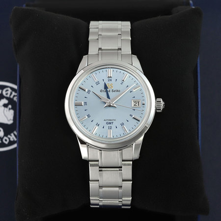 Pre-owned Grand Seiko Elegance Automatic GMT Sky Blue 39.5mm SBGM253