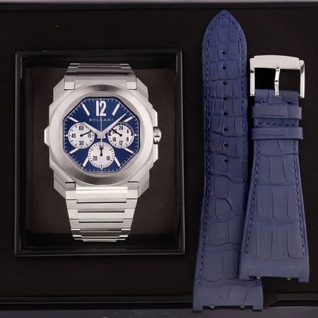 Pre-owned Bulgari Octo Finissimo Chronograph GMT 43mm 103467