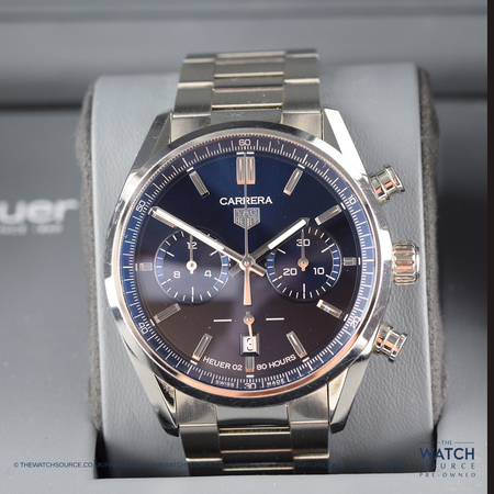 Pre-owned Tag Heuer Carrera Calibre Heuer 02 42mm cbn2011.ba0642