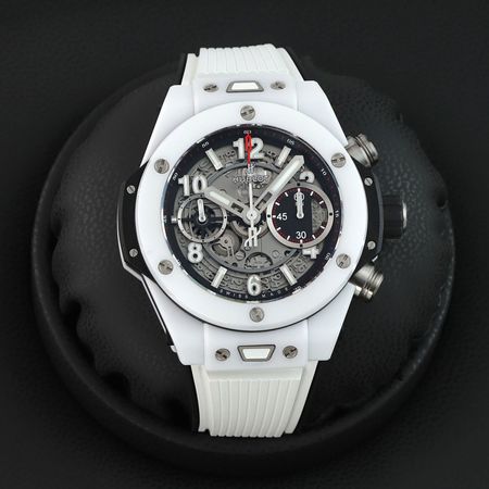 Pre-owned Hublot Big Bang UNICO White Ceramic 42mm 441.hx.1170.rx