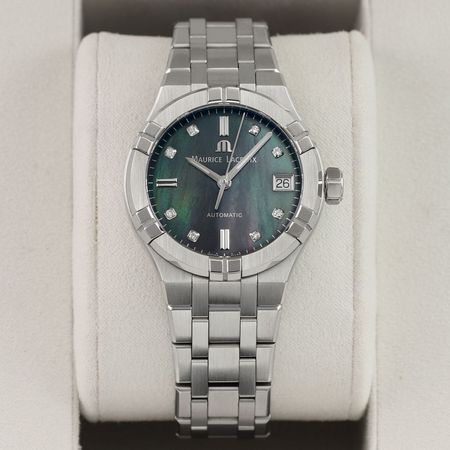 Pre-owned Maurice Lacroix Aikon Automatic Date 35mm AI6006-SS002-370-1