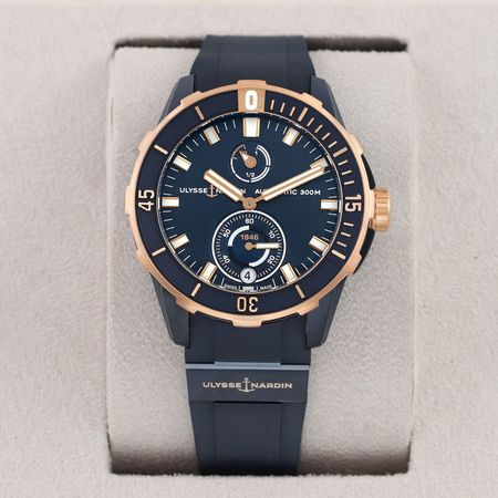 Pre-owned Ulysse Nardin Diver Chronometer Blue 44mm 1185-170-3/Blue