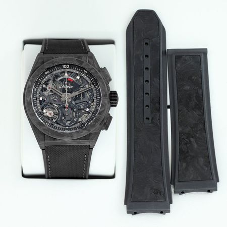 Pre-owned Zenith Defy El Primero Carbon 21 44mm 10.9000.9004/96.r921