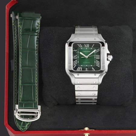 Pre-owned Cartier Santos De Cartier Large WSSA0062