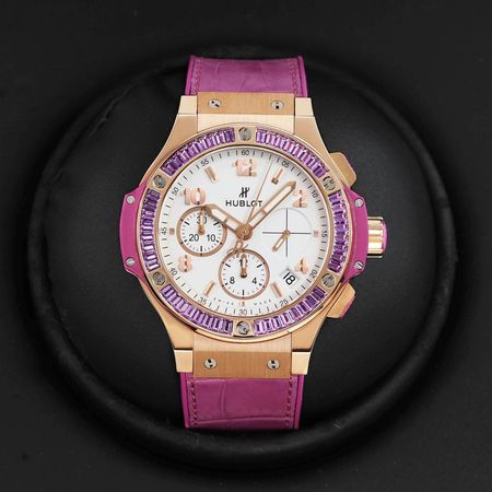 Pre-owned Hublot Big Bang Tutti Frutti Purple 41mm 341.PV.2010.LR.1905