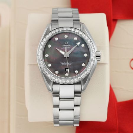 Pre-owned Omega Aqua Terra 150m 34mm FACTORY SERVICED 231.15.34.20.57.001