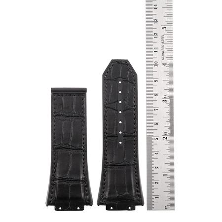 Pre-owned Hublot  Black Alligator/Rubber