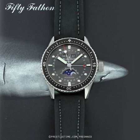 Pre-owned Blancpain FACTORY SERVICE Fifty Fathoms Bathyscaphe Complete Calendar 43mm 5054-1110-B52A