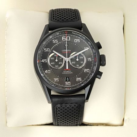 Pre-owned Tag Heuer Carrera Calibre 36 Flyback Chronograph 43mm CAR2B80.FC6325