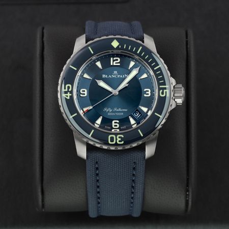 Pre-owned Blancpain Fifty Fathoms Automatic 45mm 5015-12B40-O52A