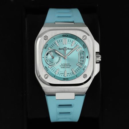 Pre-owned Bell & Ross BR-X5 Ice Blue 41mm BRX5R-IB-ST/SRB