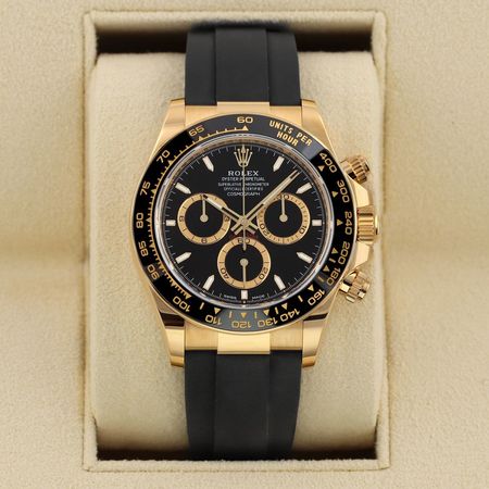 Pre-owned Rolex Cosmograph Daytona Yellow Gold 40mm 126518LN Black