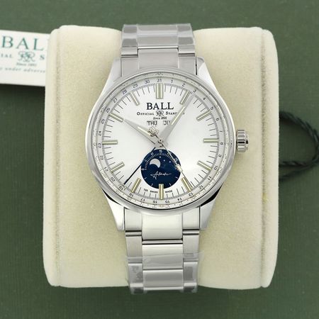 Pre-owned Ball Watch Engineer II Moon Calendar 40mm NM3016C-S1J-WH