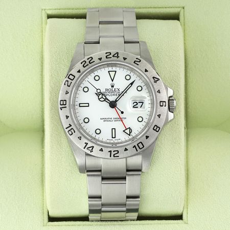 Pre-owned Rolex Explorer II Polar 40mm 16570 White