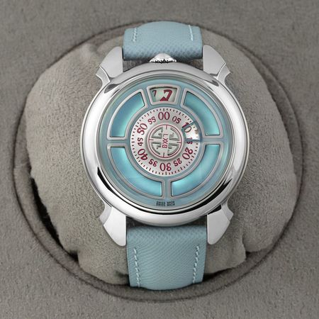 Pre-owned Gaga Laboratorio Labormatic Azzurro 42mm LMAZ-001.L04
