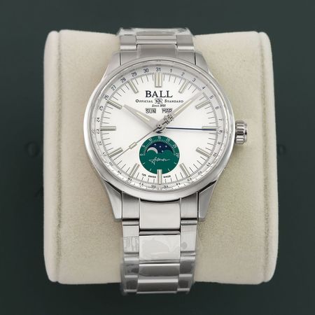 Pre-owned Ball Watch Engineer II Moon Calendar 40mm NM3016C-S1J-WHGR