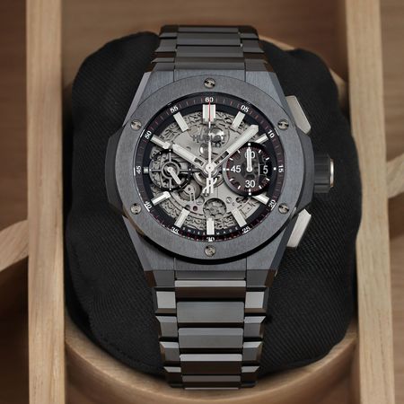 Pre-owned Hublot Big Bang Integrated Black Ceramic 42mm 451.CX.1170.CX